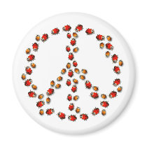 Ladybug Peace Magnet