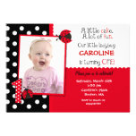 Ladybug Photo 1st Birthday Party Invitation