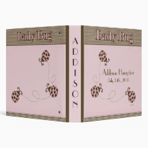 Ladybug Photo Album in Pink Binders