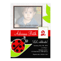 Ladybug Photo Invitations