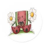 Ladybug Picnic Round Sticker