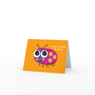 Ladybug "Positive Thoughts" & "Be Happy" Notecard by creatingmybestlife