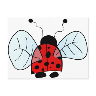 Ladybug postcard