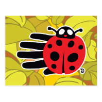 Ladybug postcard