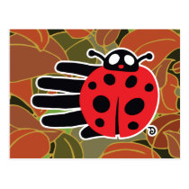 Ladybug postcard