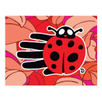 Ladybug postcard