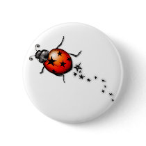 Ladybug Rockstar buttons