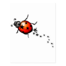 Ladybug Rockstar Postcard