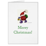 ladybug santa Christmas card