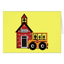 Ladybug School and School Bus Tshirts and Gifts Cards