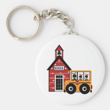 Ladybug School and School Bus Tshirts and Gifts Key Chain