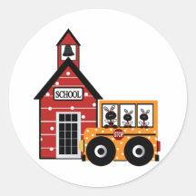 Ladybug School and School Bus Tshirts and Gifts Stickers