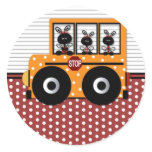 Ladybug Schoolbus Polka Dot Card