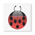 Ladybug Series 1 Square Magnet by estjohn Ladybug Series 1 Square Magnet