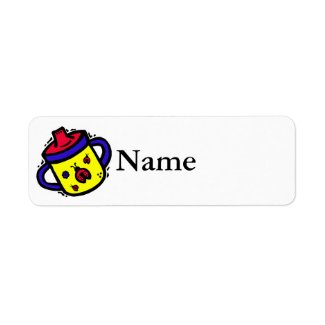 ladybug sippy cup custom return address labels