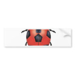 Ladybug soccer bumper sticker