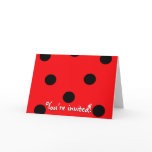 Ladybug Spots Invitation cards