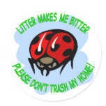 ladybug round stickers