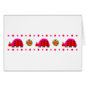 Ladybug Stripe Card