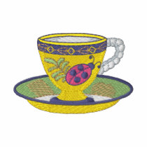 Ladybug Tea Cup embroidered shirts