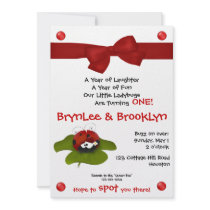 Ladybug Twins #5 Party Invitation