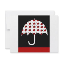 Ladybug Umbrella Design invitations