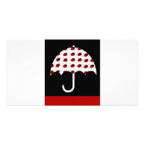 Ladybug Umbrella Design Picture Card