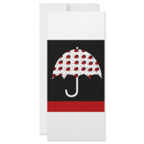 Ladybug Umbrella Design Rack Cards