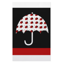 Ladybug Umbrella Design Custom Stationery