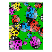 Ladybug Wallpaper Greeting Cards