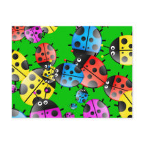 Ladybug Wallpaper postcards by prawny Ladybug Wallpaper postcards