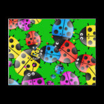 Ladybug Wallpaper Postcard