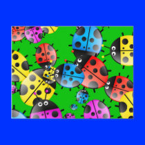 Ladybug Wallpaper Postcard