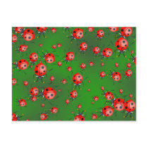 Ladybug Wallpaper Postcard