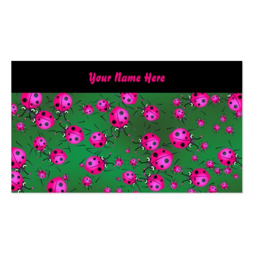 Ladybug Wallpaper, Your Name Here Business Cards (front side)