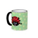Ladybug with Flowers Mug mug