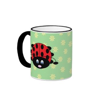 Ladybug with Flowers Mug mug