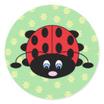 Ladybug  with Flowers Stickers