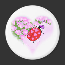 Ladybug with Hearts magnets