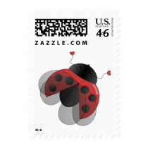 Ladybug with Open Wings postage
