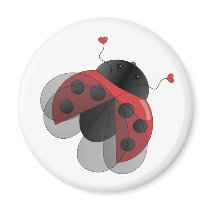 Ladybug with Opern Wings magnets
