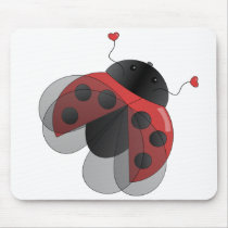 Ladybug with Opern Wings Mouse Mats