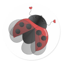 Ladybug with Opern Wings stickers