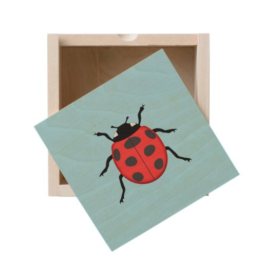 Ladybug Wooden Keepsake Box Zazzle