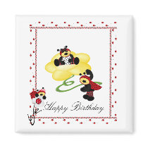 Ladybugflower magnets