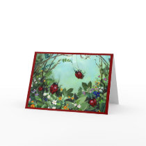 Ladybugs At Play Notecards by goldersbug Ladybugs At Play Notecards