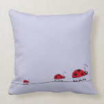 ladybugs blue American MoJo Pillow