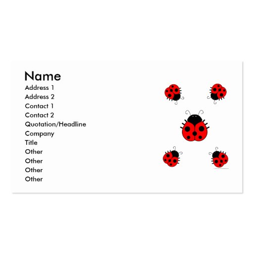Ladybugs Business Card (front side)