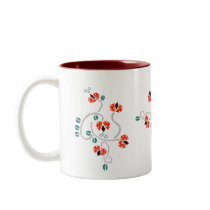 Ladybugs Flowers Mug mugs