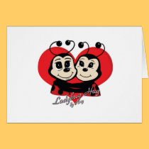 Ladybugs Hugging Greeting Card cards